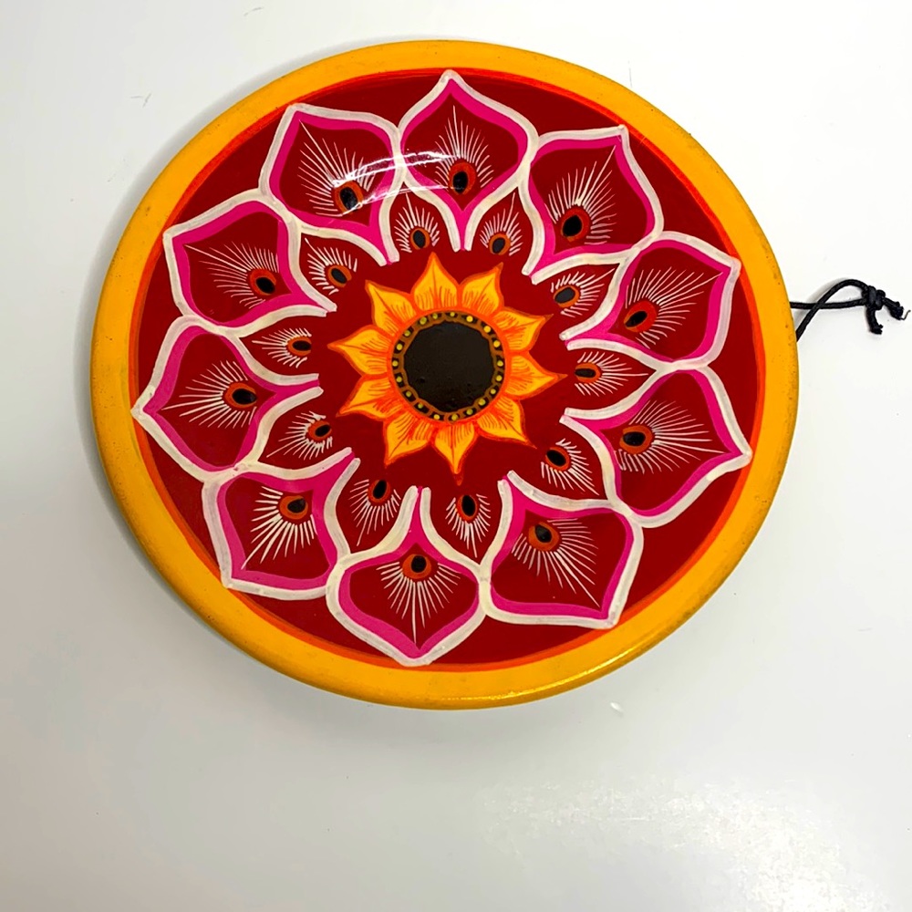 Ceramic Painted Plate | Sunflower Style Middle | Boho Art | Kitchen Wall Hang